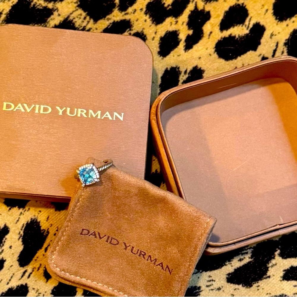 David Yurman Blue Topaz ring
